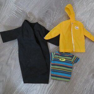 Set of 3 Ken Clothes Coat Rain Jacket Tee Genuine (K788)
